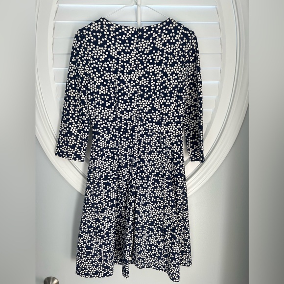 Womens Boden polka Dot Scoop Neck 3/4 Sleeve Midi Dress 6petite Pockets Career - Picture 6 of 7